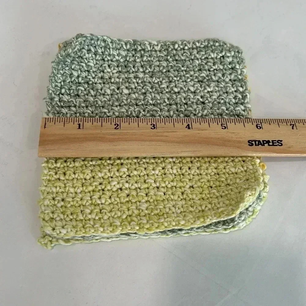Hand Crocheted Washcloth/Dishcloth - Set of 3